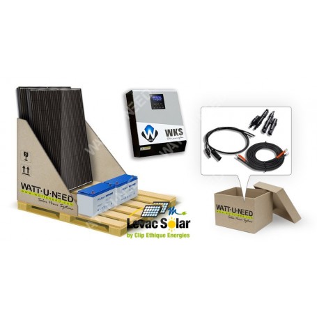 Kit autoconsommation 2 panneaux 1kVA avec stockage