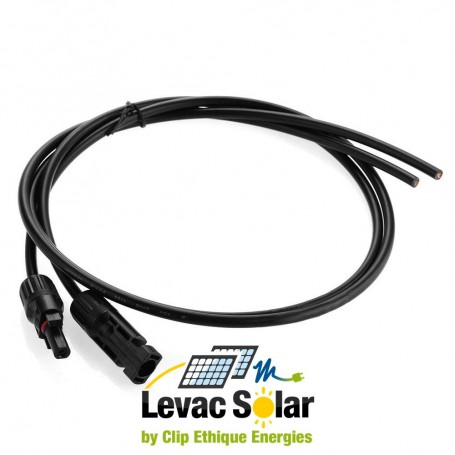 Câble solaire 2X4mm² avec type MC4 (vendu au mètre)