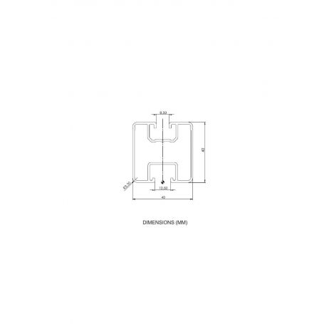 Embout aluminium à visser pour profilés 20x20 - Noir - Systéal