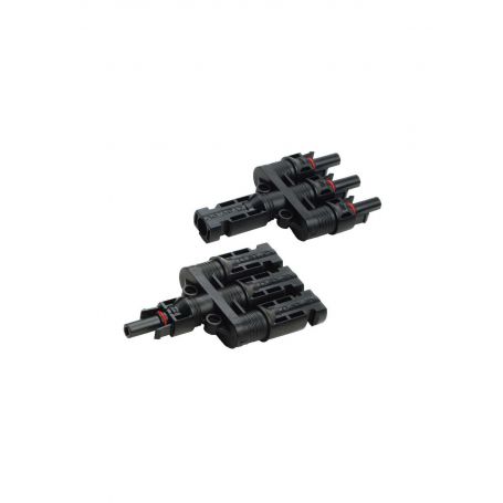 Connecteur type MC4 triple mâle et femelle