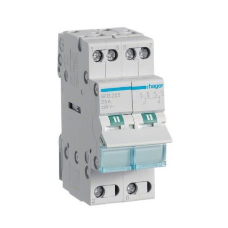 Inverseur modulaire 2 pôles 25A