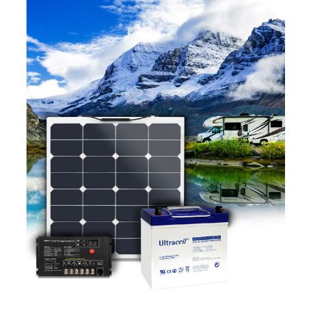 Kit solaire 50Wc - 35Ah / 55Ah - 12V