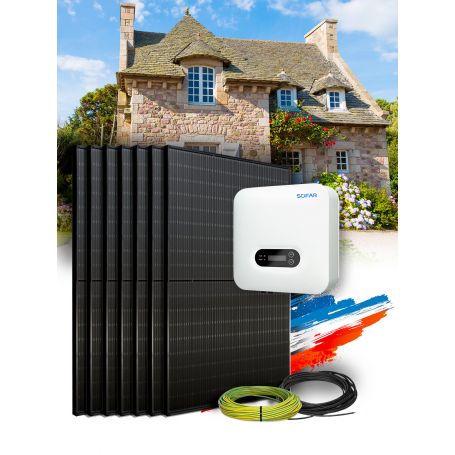 Kit autoconsommation 8 panneaux 3 kVa avec installation en France