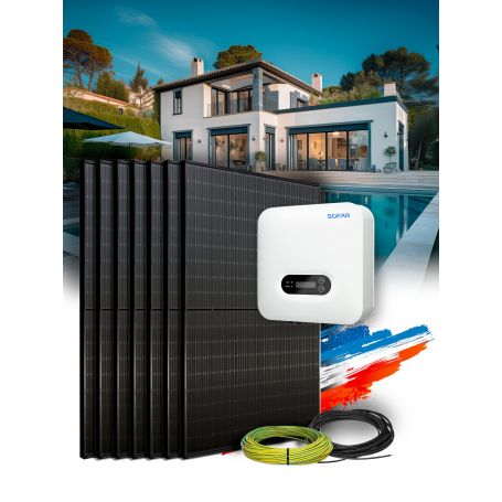 Kit autoconsommation 12 panneaux 5 kVa avec installation en France