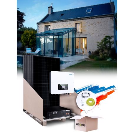 Kit autoconsommation 12 panneaux 3,6 kVa avec installation en France