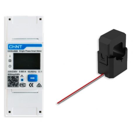 Smart Meter CHINT Mono + CT (pour routeur Solenso SLS/SLT)