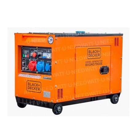 Groupe électrogène BLACK+DECKER 7.9 KVA Diesel 230V/400V Insonorisé BXGND7900E