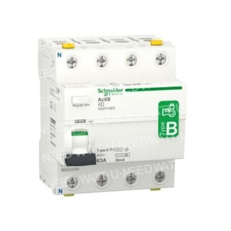 Interrupteur différentiel - 4P - 40A - 30mA - B EV type