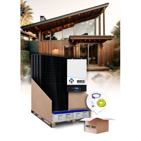 Kit autoconsommation 4 panneaux 3kVA 24V avec stockage plomb/gel