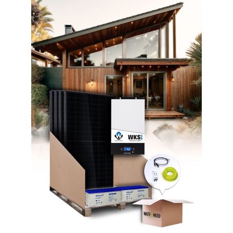 Kit 10 panneaux autoconsommation /  réinjection 3000W avec stockage Lithium