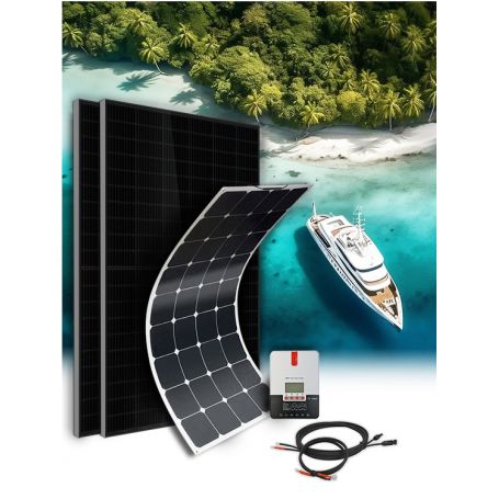 Kit solaire camping-car & bateau TAILLE XL - 12V - configurable