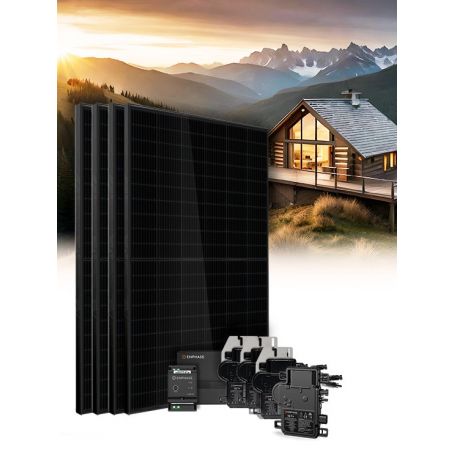 Kit 4 panneaux enphase autoconsommation-réinjection sans stockage