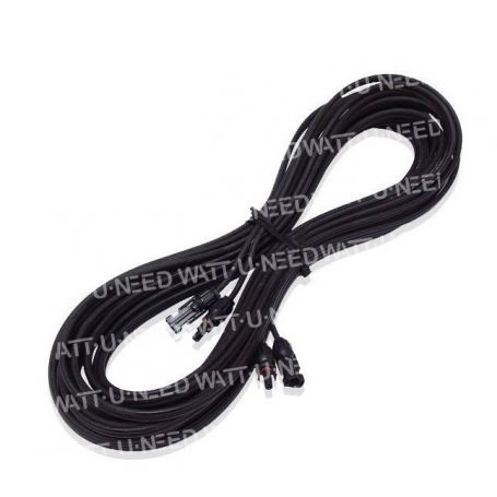 Allonge câble solaire 2x6mm2 avec 2x connecteurs type MC4 (20 mètres)